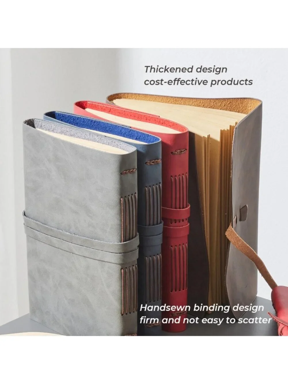 Genuine Leather Vintage Journal Notebook - 260 Pages, 5x7.1, Travel & Gift Idea